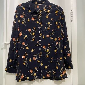 Floral Button-Up Blouse